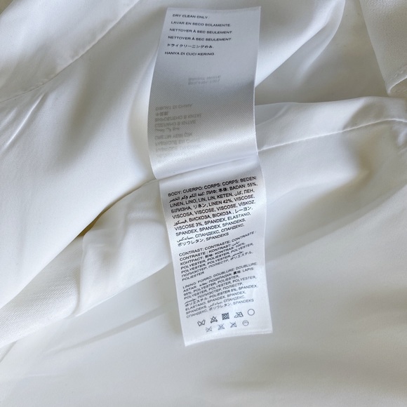 Bebe  Linen Vest & Chiffon duster (white) Size 8 - Picture 10 of 11